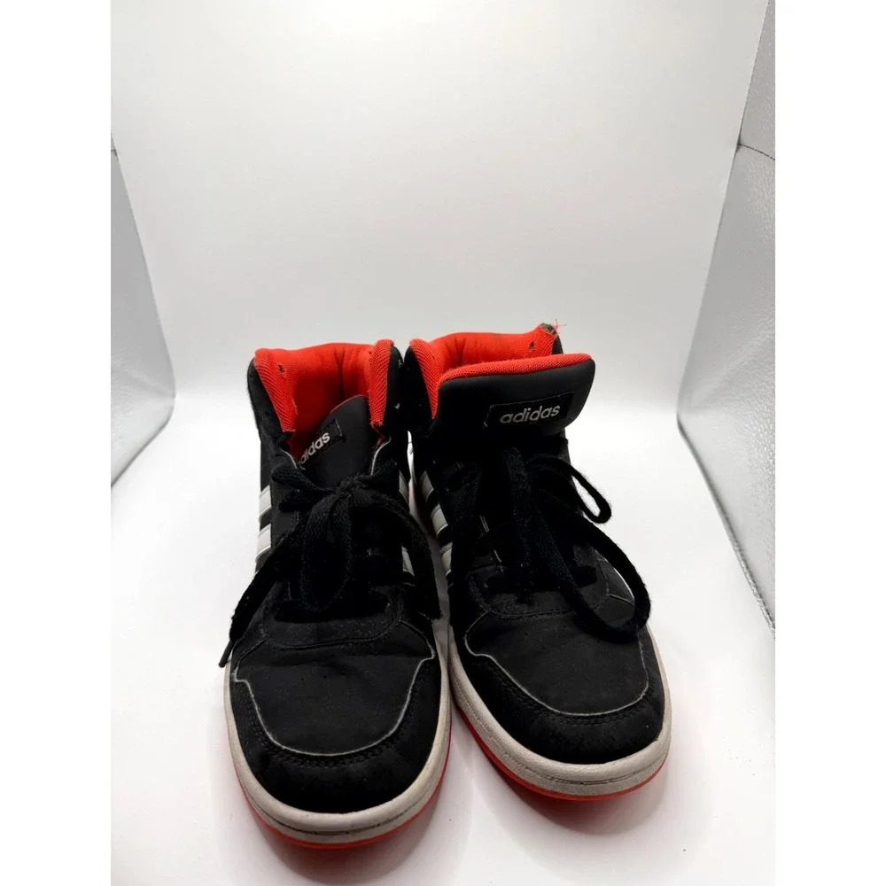 Adidas Hoops 2.0 Mid B75743 Kids 5 Sneakers Black Hi-Res Red‎ Basketball Shoes